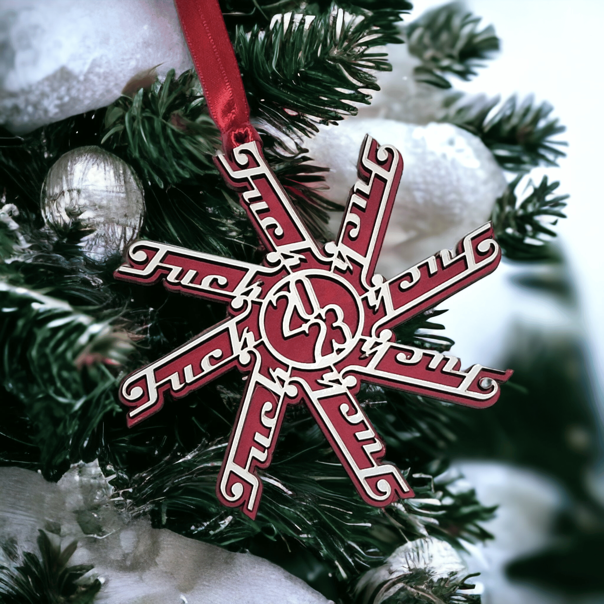 2023 Retro Rock n Roll Fuckflake Snowflake Ornament