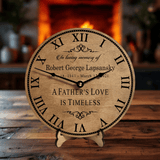 A Father's Love Is Timeless Personalized Memorial Clock