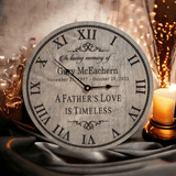 A Father's Love Is Timeless Personalized Memorial Clock
