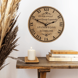 A Father's Love Is Timeless Personalized Memorial Clock