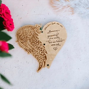 Personalized Angel Wings Memorial Christmas Ornament