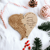 Personalized Angel Wings Memorial Christmas Ornament