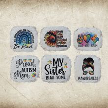 Load image into Gallery viewer, Autism Awareness Frayed Sublimation Hat Patches - Designodeal
