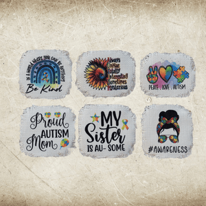 Autism Awareness Frayed Sublimation Hat Patches - Designodeal
