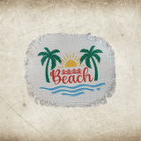 Summer Beach Sublimated Frayed Hat Patches