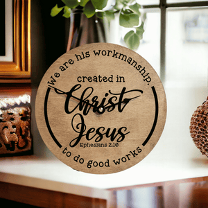 Ephesians 2:10 Created in Christ Jesus Bible Verse Clock