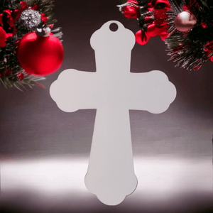 Cross Sublimation Christmas Ornament Blanks