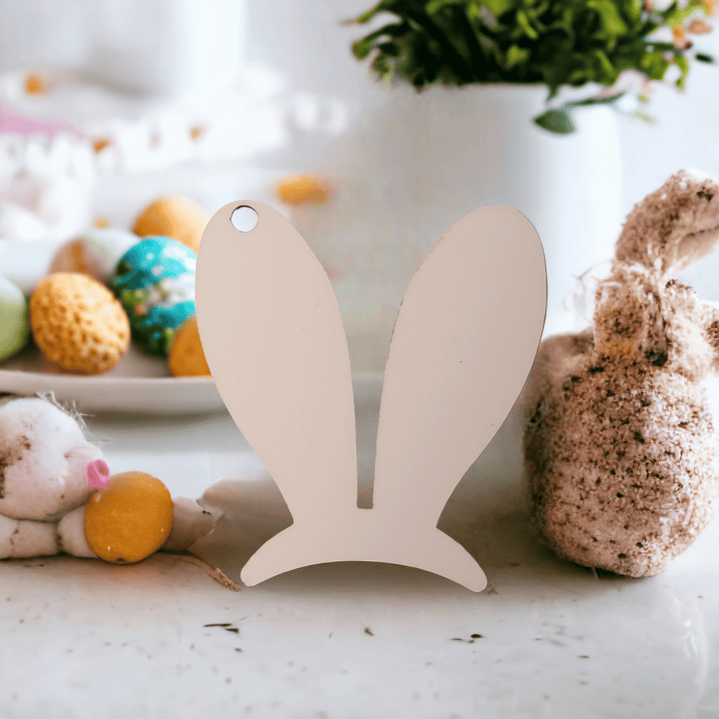 Easter Bunny Rabbit Ears Sublimation Ornament Keychain Blanks