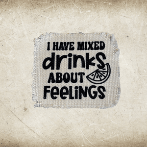 Drinking Sayings Frayed Sublimation Hat Patches - Designodeal