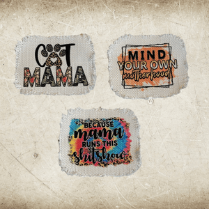 Variety Mom Frayed Sublimation Hat Patches - Designodeal