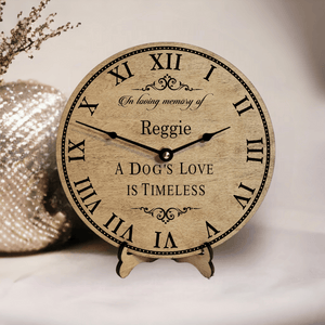 Personalized A Dog's Love Is Timeless Memorial Clock