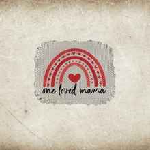 Load image into Gallery viewer, Pink Mom Frayed Sublimation Hat Patches - Designodeal
