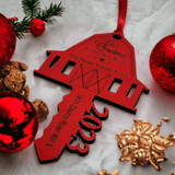 Farmhouse Red Barn New Home Personalized Ornament