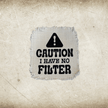 Load image into Gallery viewer, Sarcastic and funny sayings sublimated on white frayed hat patches
