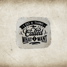 Load image into Gallery viewer, Sarcastic and funny sayings sublimated on white frayed hat patches
