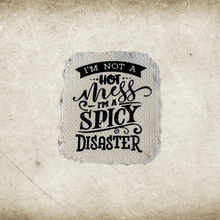 Load image into Gallery viewer, Sarcastic and funny sayings sublimated on white frayed hat patches
