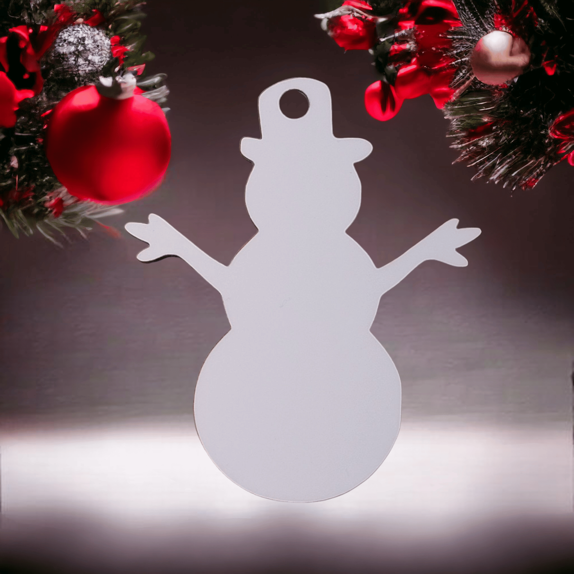 Snowman Sublimation Christmas Ornament Blank