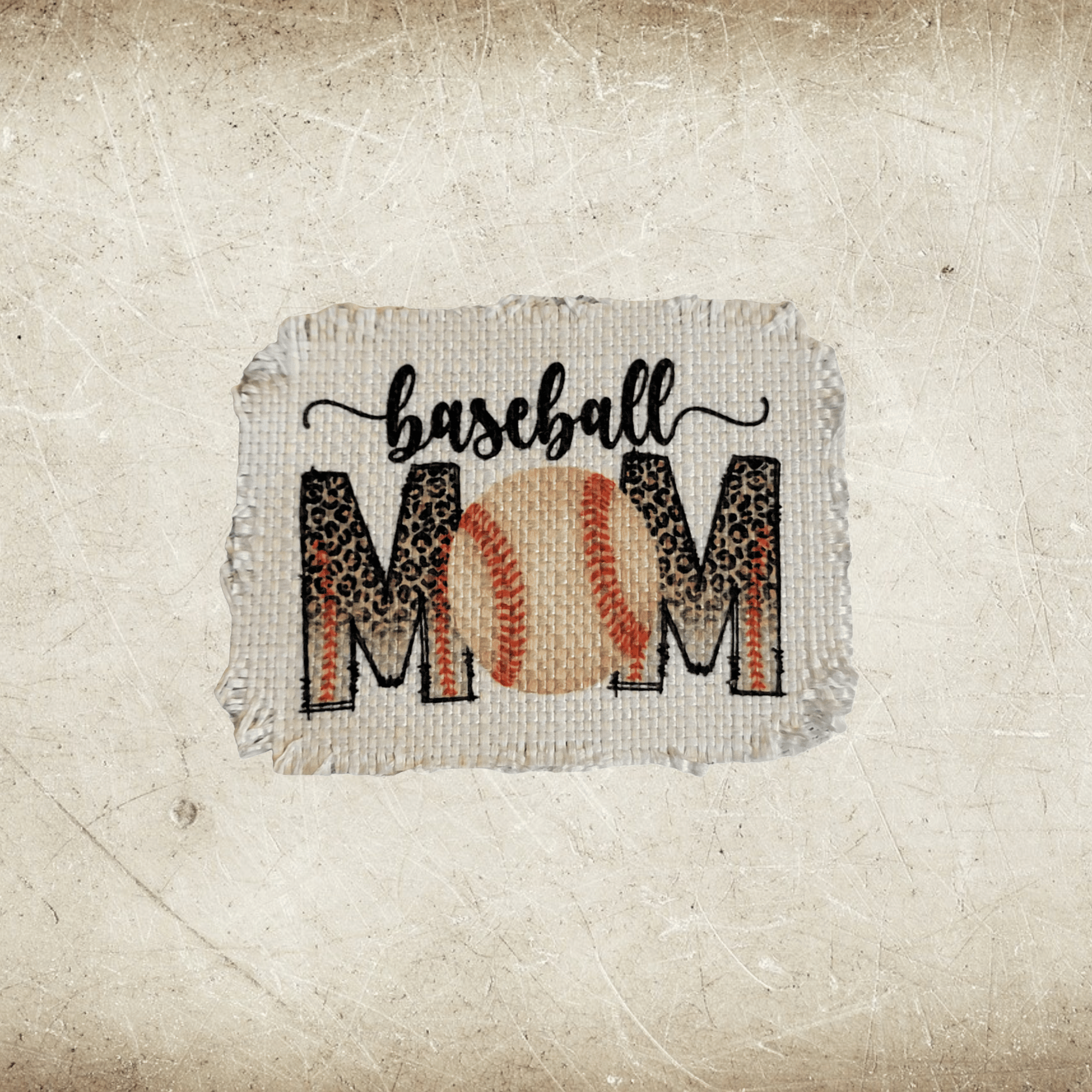 Sports Mom Frayed Sublimation Hat Patches - Designodeal