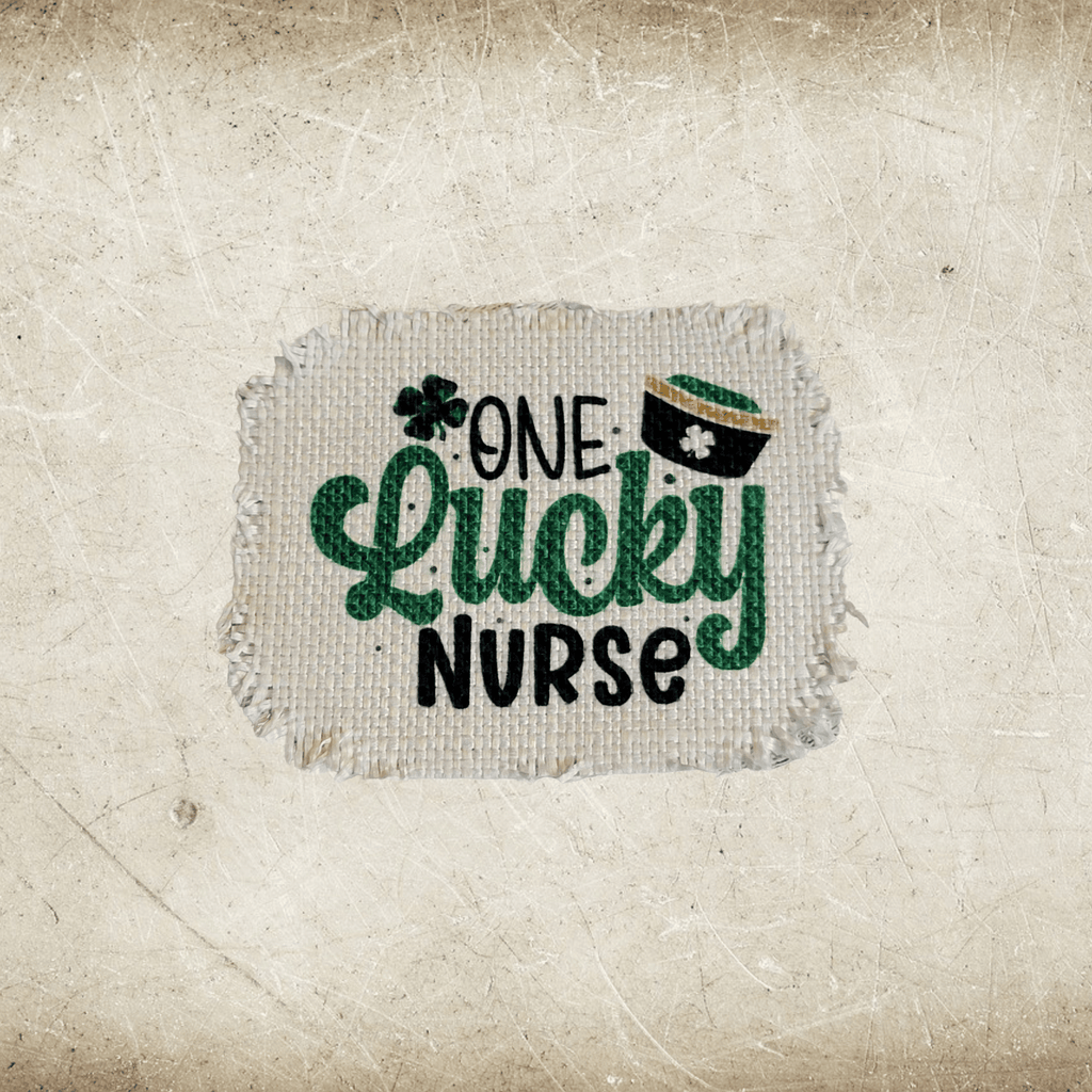 St. Patrick's Day Lucky Irish Frayed Sublimation Hat Patches - Designodeal