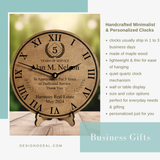 Personalized Years of Service Award Clock for Business