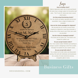 Personalized Years of Service Award Clock for Business
