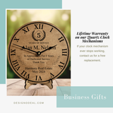 Personalized Years of Service Award Clock for Business