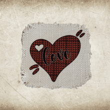 Load image into Gallery viewer, Valentines Day Love Frayed Sublimation Hat Patches - Designodeal
