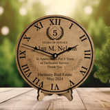 Designodeal Personalized Years of Service Award Clock for Business