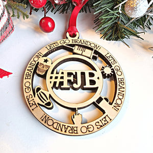 2021 Let's Go Brandon #FJB Christmas Ornament - Designodeal