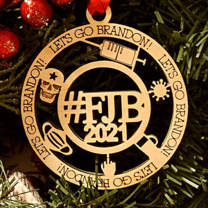2021 Let's Go Brandon #FJB Christmas Ornament - Designodeal