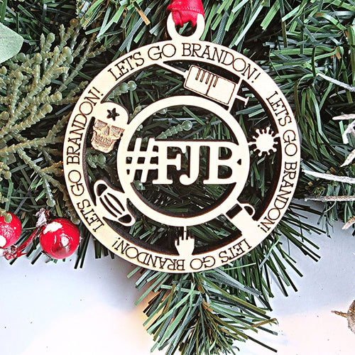 2021 Let's Go Brandon #FJB Christmas Ornament - Designodeal