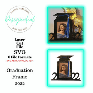 2022 Graduation Photo Frame SVG Laser Digital Download Files - Designodeal