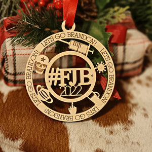 2022 Let's Go Brandon #FJB Christmas Ornament - Designodeal
