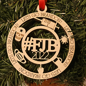 2022 Let's Go Brandon #FJB Christmas Ornament - Designodeal