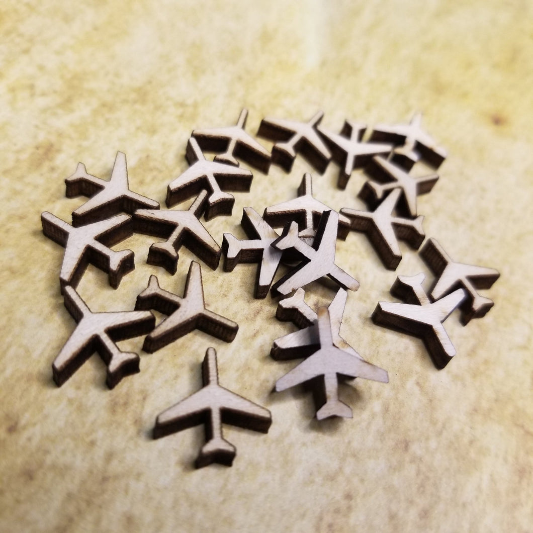 Airplane Wood Stud Earring Blanks and Wood Confetti - Designodeal