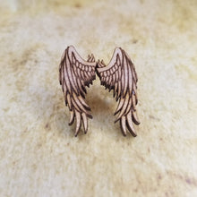 Load image into Gallery viewer, Angel Wings Maple Wood Stud Earrings - Designodeal
