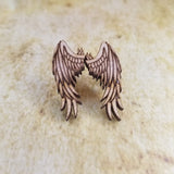 Angel Wings Maple Wood Stud Earrings - Designodeal