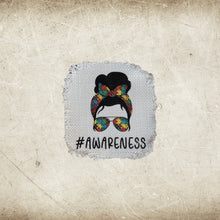 Load image into Gallery viewer, Autism Awareness Frayed Sublimation Hat Patches - Designodeal
