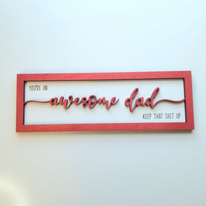 Awesome Dad Keep That Shit Up Sign Gift SVG Bundle Laser Digital Download Files - Designodeal