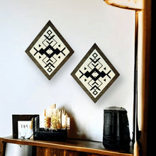 Load image into Gallery viewer, Aztec Diamond Boho Framed Sign - Designodeal
