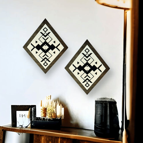 Aztec Diamond Boho Framed Sign - Designodeal