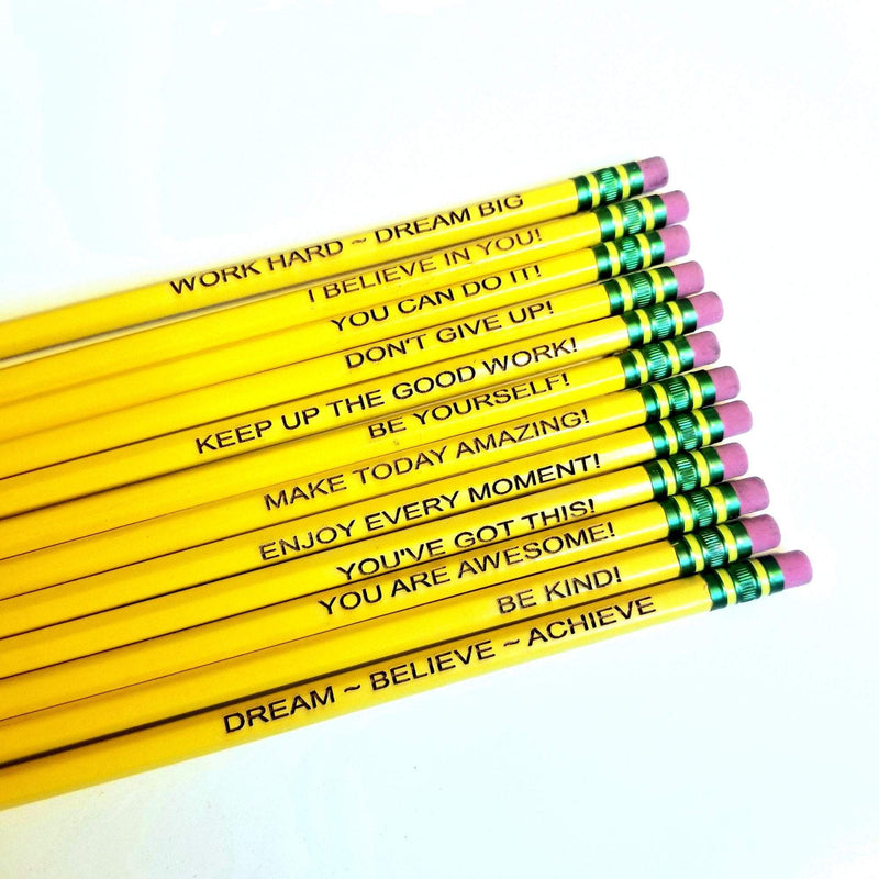 Bulk Inspirational Pencils - Motivational Encouragement Positive...