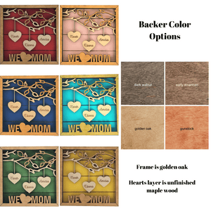 Designodeal backer color options for hanging hearts sign