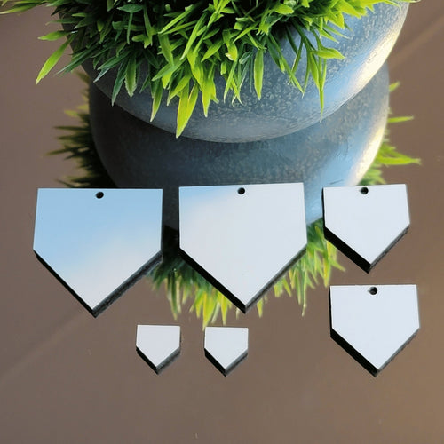 Baseball Home Plate Sublimation Earring Blanks ~ Multiple Sizes - Designodeal