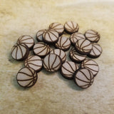 Basketball Wood Stud Earring Blanks and Wood Confetti - Designodeal