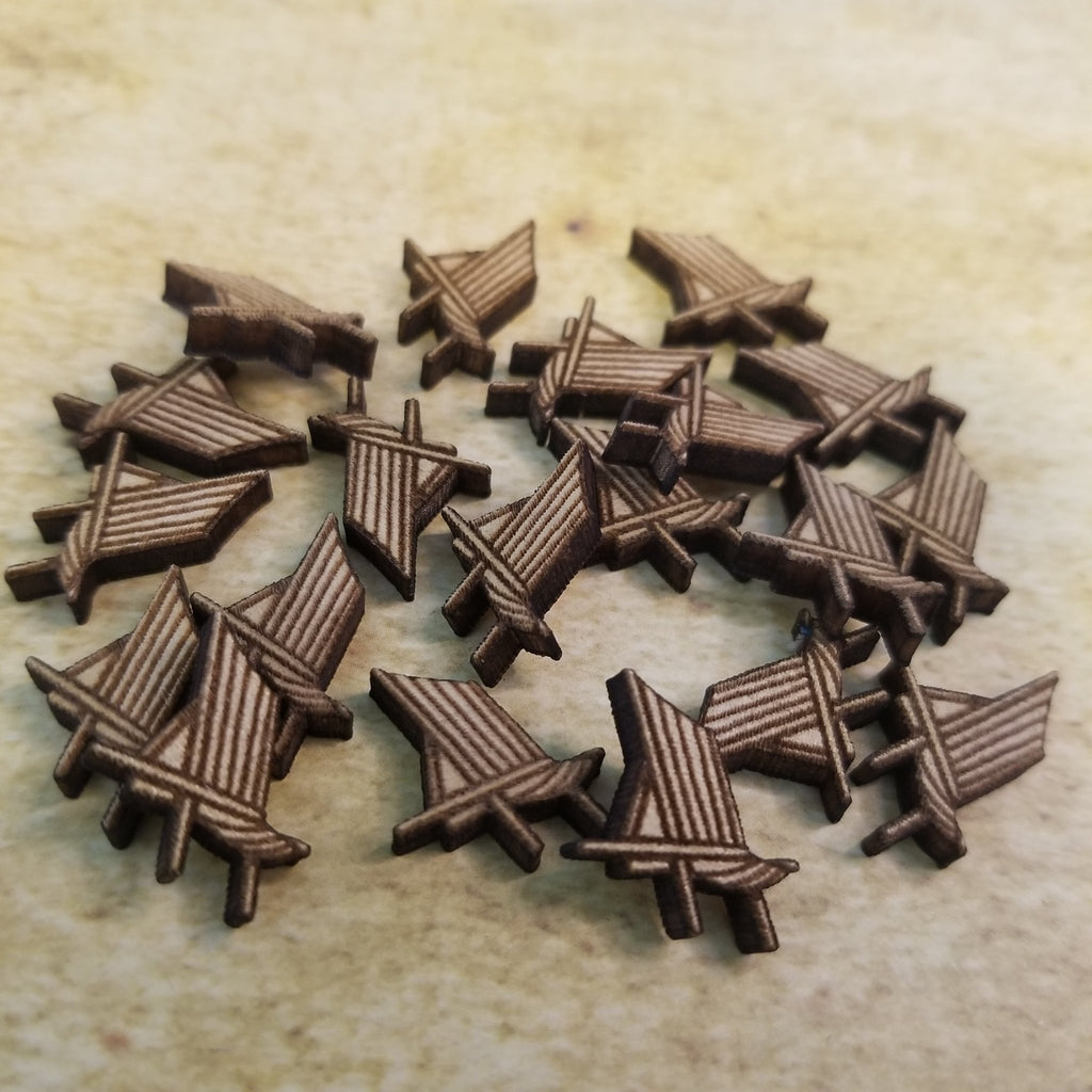 Beach Chair Wood Stud Earring Blanks and Wood Confetti - Designodeal