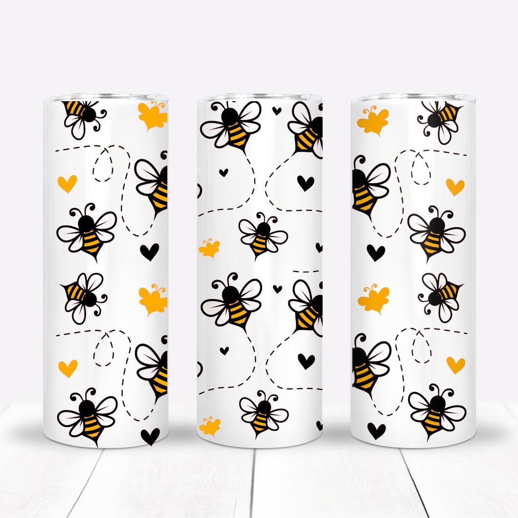 Bees Sublimation Tumbler Straight Skinny - Designodeal