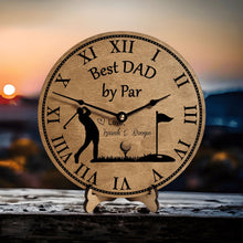 Load image into Gallery viewer, Best Dad By Par Clock Personalized Gift for Father&#39;s Day - Designodeal
