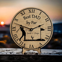 Load image into Gallery viewer, Best Dad By Par Clock Personalized Gift for Father&#39;s Day - Designodeal
