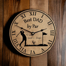 Load image into Gallery viewer, Best Dad By Par Clock Personalized Gift for Father&#39;s Day - Designodeal
